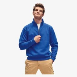FRUIT OF THE LOOM 62-032-0 - Premium Zip Neck Raglan Sweat