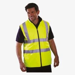 YOKO HV008F - Hi-Vis Fleece Reversible Bodywarmer