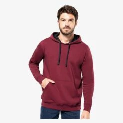 KARIBAN K446 - Sweat à Capuche Bicolore