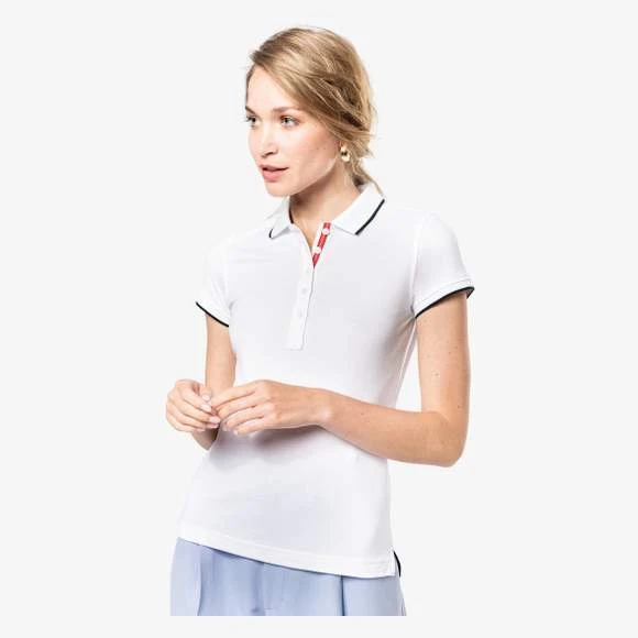 KARIBAN K252 - Polo Maille Piquée Manches Courtes Femme 1 KARIBAN K252 - Polo Maille Piquée Manches Courtes Femme