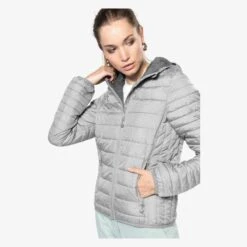 KARIBAN K6111 - Doudoune Légère Capuche Femme