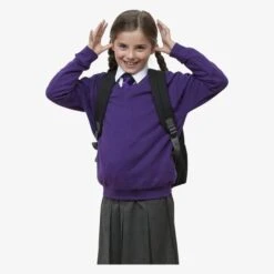 AC03J - Sweat-shirt à Col en V Pour Enfants Academy