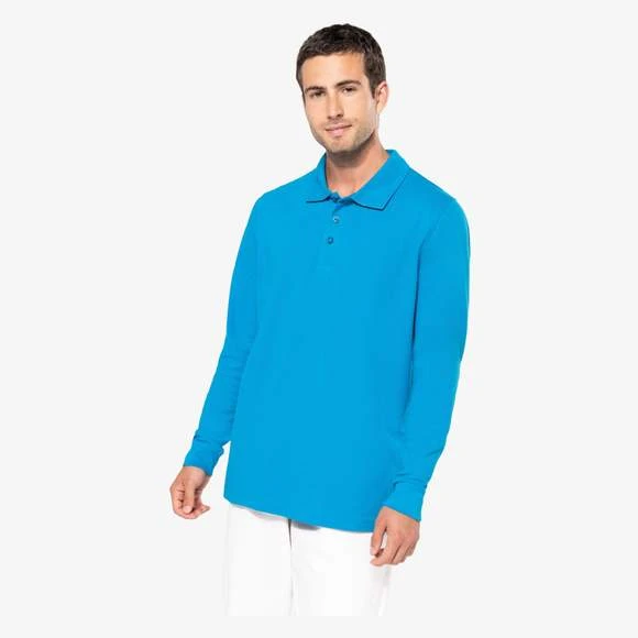 KARIBAN K256 - Polo Piqué Manches Longues Homme 1 KARIBAN K256 - Polo Piqué Manches Longues Homme