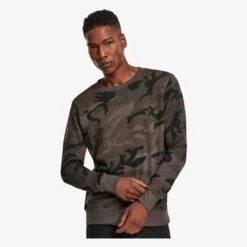Build Your Brand BY110 - Camo Crewneck