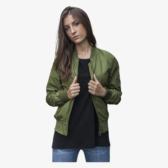 Build Your Brand BY044 - Ladies Nylon Bomber Jacket 1 Build Your Brand BY044 - Ladies Nylon Bomber Jacket