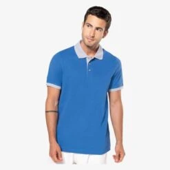 KARIBAN K258 - Polo Piqué Bicolore Homme