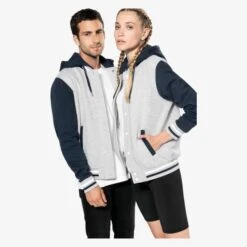 KARIBAN K4003 - Blouson Teddy à Capuche Unisexe