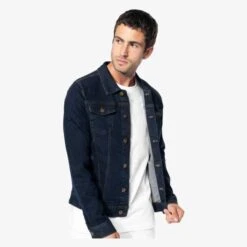 KARIBAN K6136 - Blouson Denim Non Doublé Homme