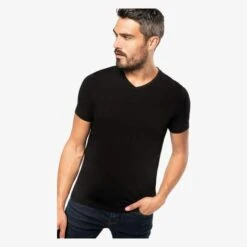 KARIBAN K3014 - T-shirt Manches Courtes Col V Homme