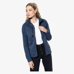 KARIBAN K9107 - Veste Zippée Chinée Femme