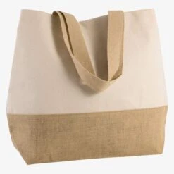 Kimood KI0235 - Sac Shopping En Toiles De Coton & Jute