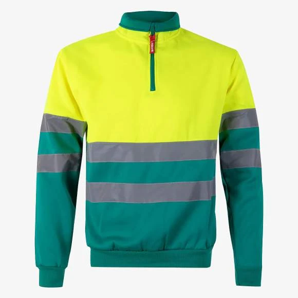 305701 - Sweat Col Zippe Bicolore Haute Visibilité 1 305701 - Sweat Col Zippe Bicolore Haute Visibilité