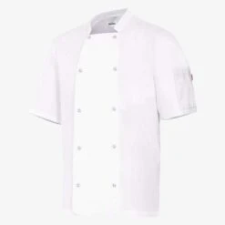 405205 - Veste De Cuisinier Manches Courtes Avec Boutons Pression