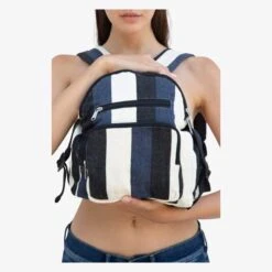 Kimood KI5108 - Sac à Dos Recyclé- Motif Rayé