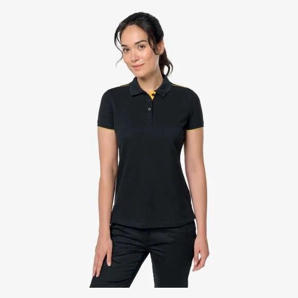 WK271 - Polo DayToDay Contrasté Manches Courtes Femme 1 WK271 - Polo DayToDay Contrasté Manches Courtes Femme