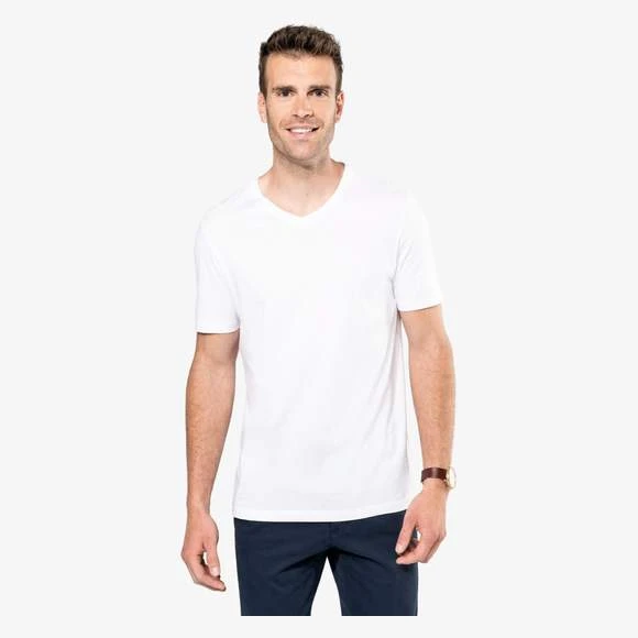 PK304 - T-shirt Supima® Col V Manches Courtes Homme 1 PK304 - T-shirt Supima® Col V Manches Courtes Homme