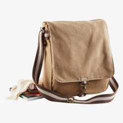 QD611 - Sac Messager "Désert" En Toile QUADRA