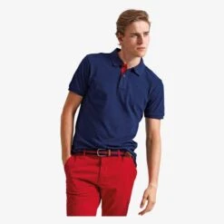 AQ012 - Polo Contrasté Coupe Classique Homme