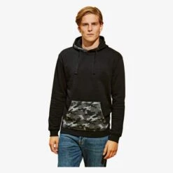 AQ047 - Sweatshirt à Capuche Homme à Imprimé Camouflage
