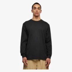Build Your Brand BY150 - Organic Long Sleeve With Cuffrib