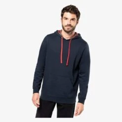 KARIBAN K4013 - Sweat-shirt à Capuche Contrastée à Motifs Unisexe