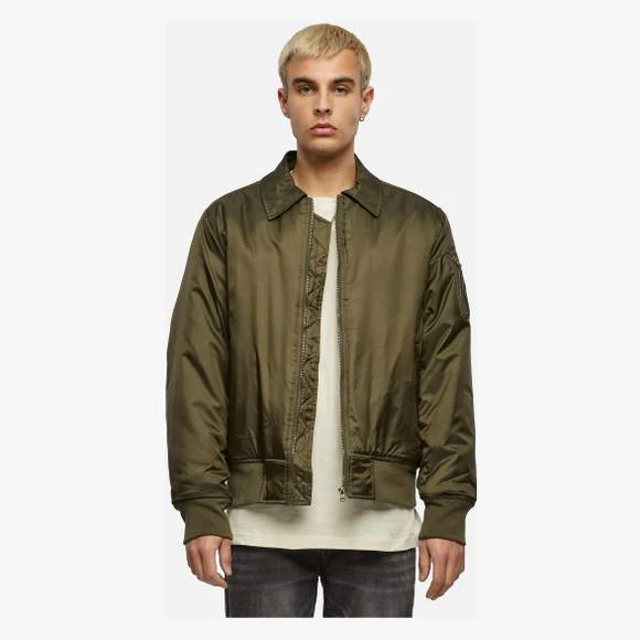 Build Your Brand BY157 - Collar Bomber Jacket 1 Build Your Brand BY157 - Collar Bomber Jacket