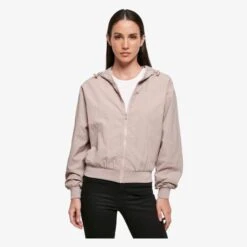 Build Your Brand BY182 - Ladies Crinkle Batwing Jacket