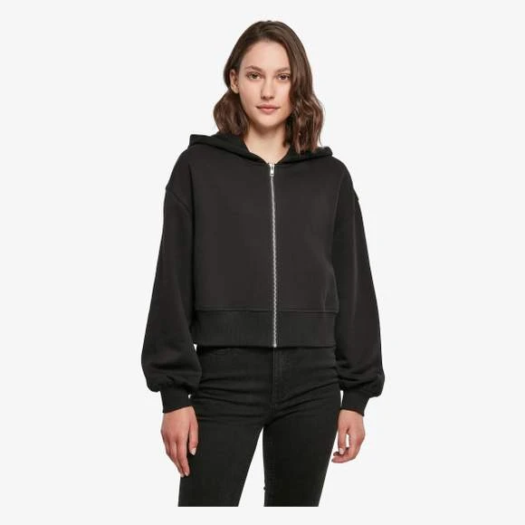 Build Your Brand BY237 - Ladies Short Oversized Zip Jacket 1 Build Your Brand BY237 - Ladies Short Oversized Zip Jacket