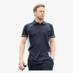 LV370 - Men's Piped Performance Polo