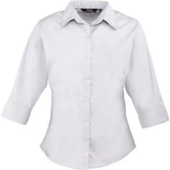 Premier® PR305 - Chemisier Popeline Manches 3/4 -Style au Travail aHR0cDovL21lZGlhMi5kZXNpZ25wYXJ0bmVyLmZyL2MvcC80NTM1LzQ1MzUtMTY2OC0xLmpwZw