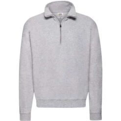 FRUIT OF THE LOOM 62-114-0 - Classic Zip Neck Sweat -Style au Travail aHR0cDovL21lZGlhMi5kZXNpZ25wYXJ0bmVyLmZyL2MvcC80NjcyLzQ2NzItNDA3LTEuanBn