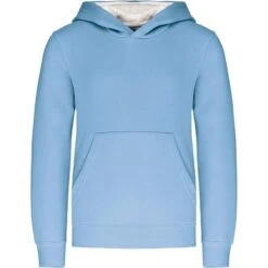 KARIBAN K453 - Sweat-shirt Capuche Contrastée Enfant -Style au Travail aHR0cDovL21lZGlhMi5kZXNpZ25wYXJ0bmVyLmZyL2MvcC82ODUzLzY4NTMtMTMzMS0xLmpwZw