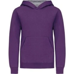 KARIBAN K453 - Sweat-shirt Capuche Contrastée Enfant -Style au Travail aHR0cDovL21lZGlhMi5kZXNpZ25wYXJ0bmVyLmZyL2MvcC82ODUzLzY4NTMtMTcwMDItMS5qcGc