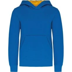 KARIBAN K453 - Sweat-shirt Capuche Contrastée Enfant -Style au Travail aHR0cDovL21lZGlhMi5kZXNpZ25wYXJ0bmVyLmZyL2MvcC82ODUzLzY4NTMtNTQwNi0xLmpwZw