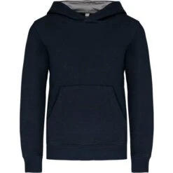 KARIBAN K453 - Sweat-shirt Capuche Contrastée Enfant -Style au Travail aHR0cDovL21lZGlhMi5kZXNpZ25wYXJ0bmVyLmZyL2MvcC82ODUzLzY4NTMtNTQwNy0xLmpwZw