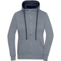 James & Nicholson JN962 - Ladies' Lifestyle Zip-Hoody -Style au Travail aHR0cDovL21lZGlhMi5kZXNpZ25wYXJ0bmVyLmZyL2MvcC83ODU1Lzc4NTUtMTA4ODgtMS5qcGc