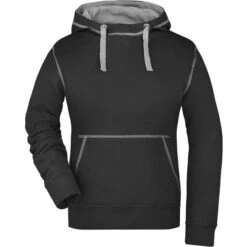 James & Nicholson JN960 - Ladies' Lifestyle Hoody -Style au Travail aHR0cDovL21lZGlhMi5kZXNpZ25wYXJ0bmVyLmZyL2MvcC83ODUzLzc4NTMtMTA4ODUtMS5qcGc
