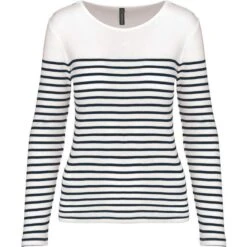 KARIBAN K386 - Marinière Manches Longues Femme -Style au Travail aHR0cDovL21lZGlhMi5kZXNpZ25wYXJ0bmVyLmZyL2MvcC84NjE5Lzg2MTktMTE2ODQtMS5qcGc