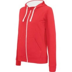 KARIBAN K467 - Sweat-shirt Zippé Capuche Contrastée Femme -Style au Travail aHR0cDovL21lZGlhMi5kZXNpZ25wYXJ0bmVyLmZyL2MvcC84NjI2Lzg2MjYtMTMyNi0xLmpwZw
