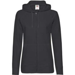 FRUIT OF THE LOOM 62-150-0 - Lightweight Hooded Sweat Jacket Lady-Fit -Style au Travail aHR0cDovL21lZGlhMi5kZXNpZ25wYXJ0bmVyLmZyL2MvcC8xMDE4OS8xMDE4OS00MDEtMS5qcGc