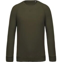 KARIBAN K480 - Sweat-shirt BIO Col Rond Manches Raglan Homme -Style au Travail aHR0cDovL21lZGlhMi5kZXNpZ25wYXJ0bmVyLmZyL2MvcC8xMDU3OS8xMDU3OS0xNDM4NS0xLmpwZw