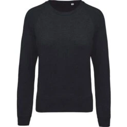 KARIBAN K481 - Sweat-shirt BIO Col Rond Manches Raglan Femme -Style au Travail aHR0cDovL21lZGlhMi5kZXNpZ25wYXJ0bmVyLmZyL2MvcC8xMDU4MC8xMDU4MC0xNDM4My0xLmpwZw
