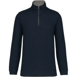 K206 - Sweat Shirt Col Zippé TRUCKER KARIBAN -Style au Travail aHR0cDovL21lZGlhMi5kZXNpZ25wYXJ0bmVyLmZyL2MvcC8xMzU0LzEzNTQtMTQxMy0xLmpwZw