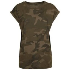 Build Your Brand BY112 - Ladies Camo Extended Shoulder Camo Tee -Style au Travail aHR0cDovL21lZGlhMi5kZXNpZ25wYXJ0bmVyLmZyL2MvcC8xNDM4Ni8xNDM4Ni0xNjQ4Ni0xLmpwZw