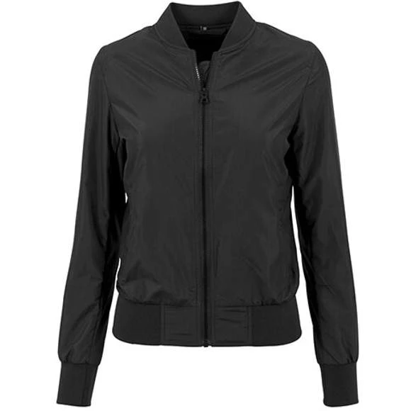 Build Your Brand BY044 - Ladies Nylon Bomber Jacket 3 Build Your Brand BY044 - Ladies Nylon Bomber Jacket – Image 3