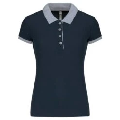 KARIBAN K259 - Polo Piqué Bicolore Femme -Style au Travail aHR0cDovL21lZGlhMi5kZXNpZ25wYXJ0bmVyLmZyL2MvcC8xNDQ5OC8xNDQ5OC01NDE2LTEuanBn
