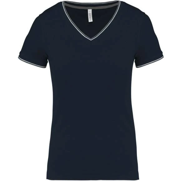 KARIBAN K394 - T-shirt Maille Piquée Col V Femme 4 KARIBAN K394 - T-shirt Maille Piquée Col V Femme – Image 4