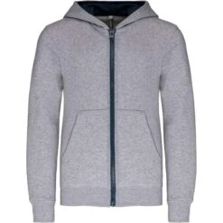KARIBAN K486 - Sweat-shirt Zippé Capuche Enfant -Style au Travail aHR0cDovL21lZGlhMi5kZXNpZ25wYXJ0bmVyLmZyL2MvcC8xNDU1My8xNDU1My01NDA4LTEuanBn