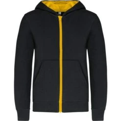 KARIBAN K486 - Sweat-shirt Zippé Capuche Enfant -Style au Travail aHR0cDovL21lZGlhMi5kZXNpZ25wYXJ0bmVyLmZyL2MvcC8xNDU1My8xNDU1My0xMzEwLTEuanBn