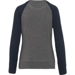 KARIBAN K492 - Sweat-shirt BIO Bicolore Col Rond Manches Raglan Femme -Style au Travail aHR0cDovL21lZGlhMi5kZXNpZ25wYXJ0bmVyLmZyL2MvcC8xNDU1OS8xNDU1OS0xNjYwMS0yLmpwZw